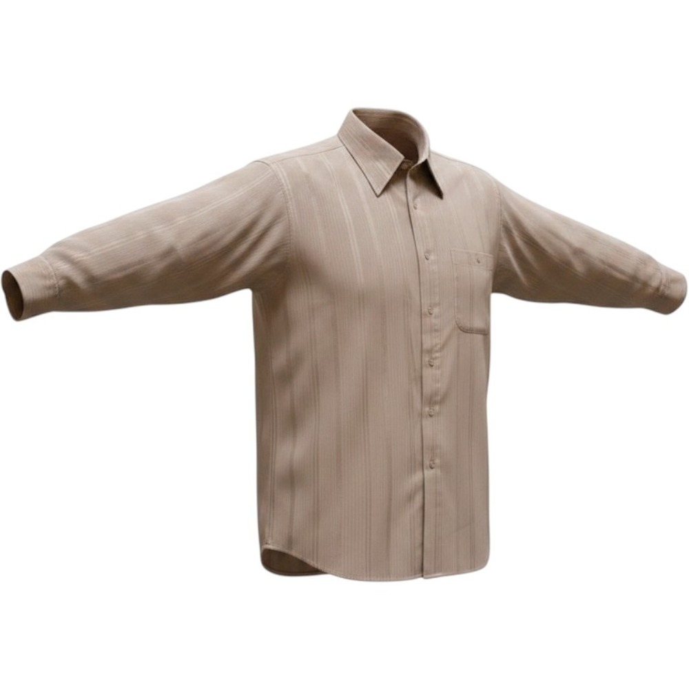 David Taylor Luxury long-sleeve button-up shirt with vertical pinstripes Sz 2XLT